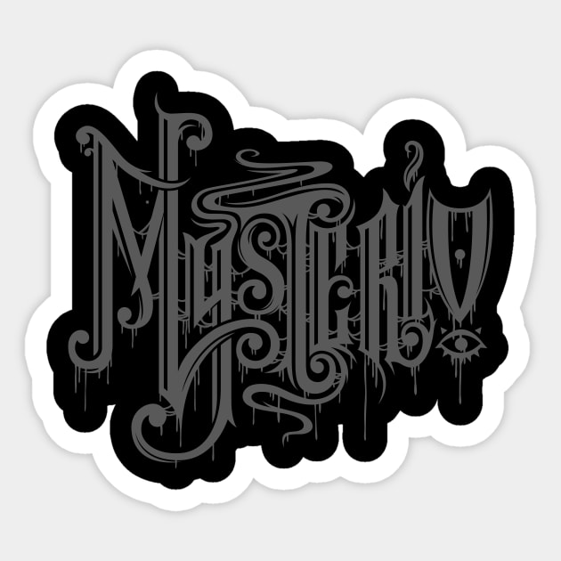 Mysterio (gray) Sticker by BlackMetalStar